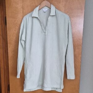 JJill Purejill Pastel Green Long Sleeve Gauze Tunic S